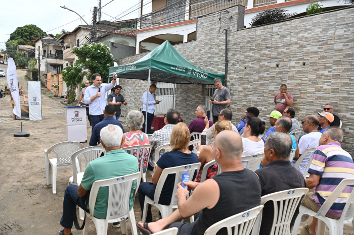 Assinatura Ordem de Serviço Derenagem e Pavimentação da Rua Aurea Andrade Cypreste Bairro Santa Tereza