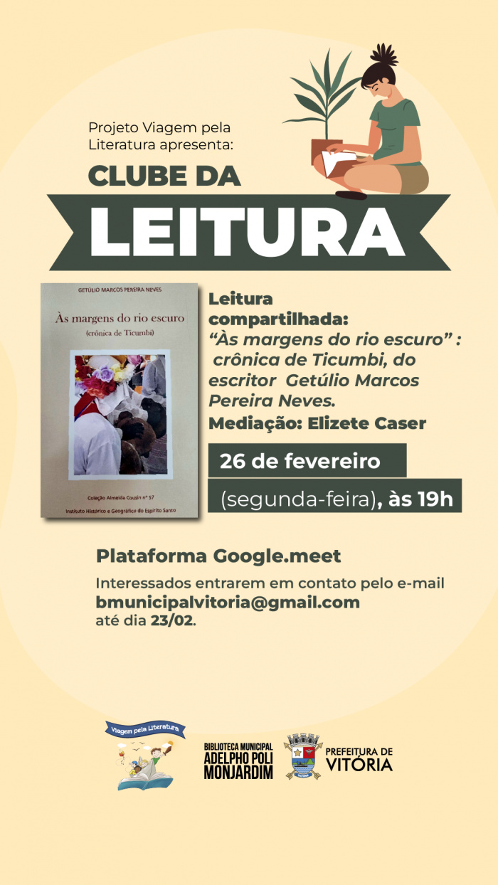 Clube da Leitura retoma as atividades em 2024 na próxima segunda-feira (26).