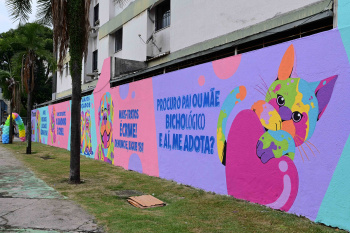 Inauguração do Mural Amor de Quatro Patas