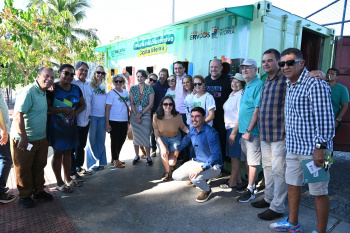 Inauguração do Container Estação de Material Reciclável da Mata da Praia