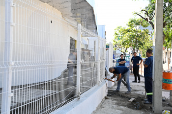 Visita na Reforma das Obras do Restaurante Popular