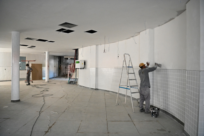 Visita na Reforma das Obras do Restaurante Popular