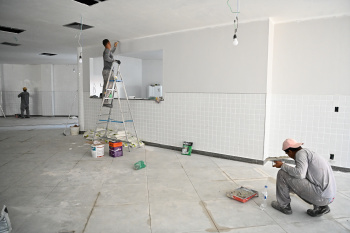 Visita na Reforma das Obras do Restaurante Popular