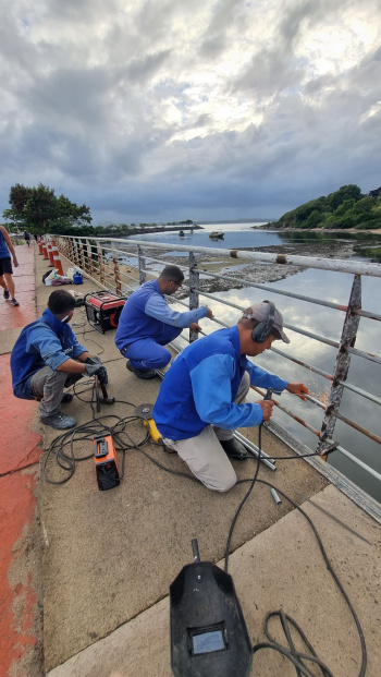 Central de Serviços de Vitória executa série de melhorias na Ponte de Camburi