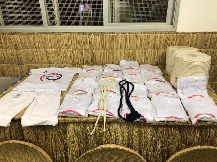 Entrega dos matérias de capoeira em São Pedro