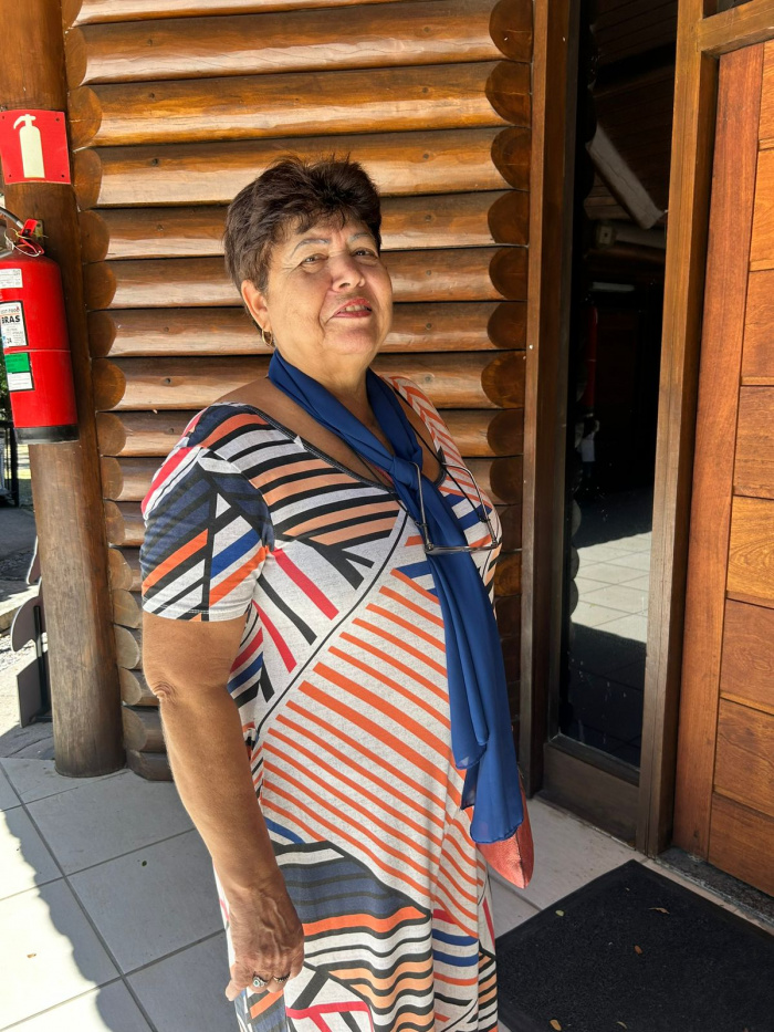 Dona Eni na atividade em comemoração ao Dia Internacional da Pessoa Idosa