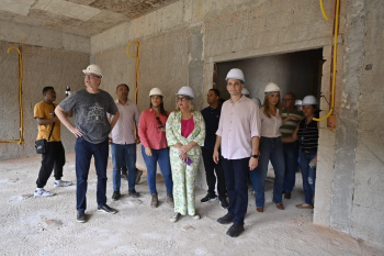 Visita à obra do novo Cras e Unidade de Saúde de Santo Antônio