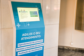 Totem do Facilita VIX no palácio Jerônimo Monteiro