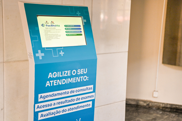 Totem do Facilita VIX no palácio Jerônimo Monteiro
