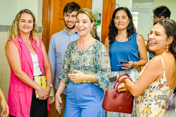 Priscila Cruz da ONG Todos Pela Educação visita a EMEF Paulo Reglus Neves Freire