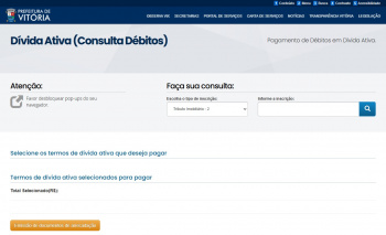 Consulta de Débitos da Dívida Ativa