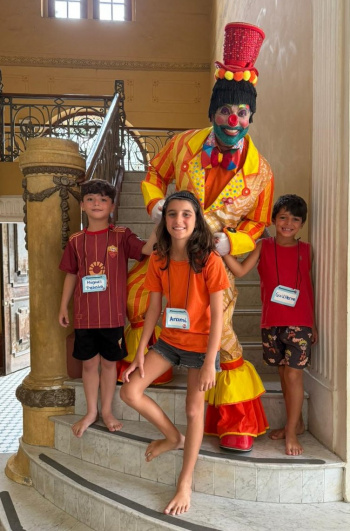 Miguel, Anami e Guilherme aproveitam dias de aprendizado e muita diversão.