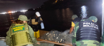 Operação apreensão rede de pesca