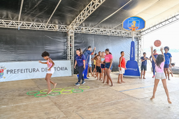 Crianças do Projeto de Nova Palestina na Colônia de Férias da Arena de Verão