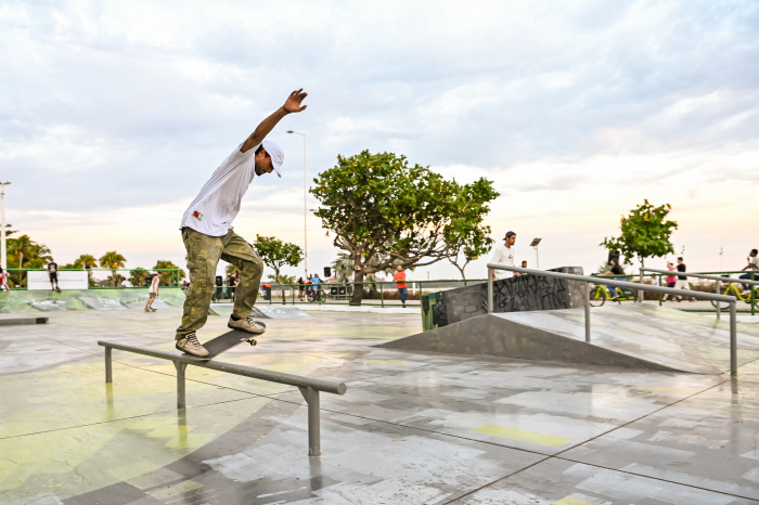 Inauguração da pista de skate da Praia de Camburi