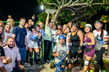Inauguração da pista de skate da Praia de Camburi
