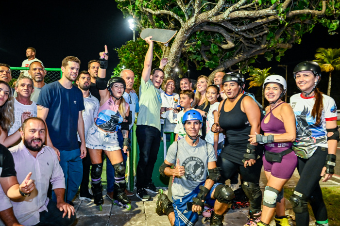 Inauguração da pista de skate da Praia de Camburi