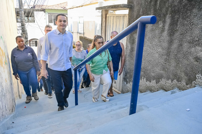 Visita nas Obras das Escadarias do Morro da Fonte Grande