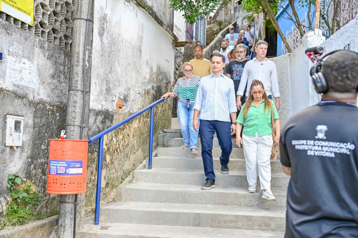 Visita nas Obras das Escadarias do Morro da Fonte Grande