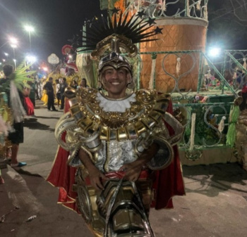 O guarda de Vitória Leonardo Rodrigues desfila na Jucutuquara