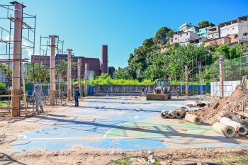 Visita técnica às Obras de Cobertura da Quadra Poliesportiva de Gurigica
