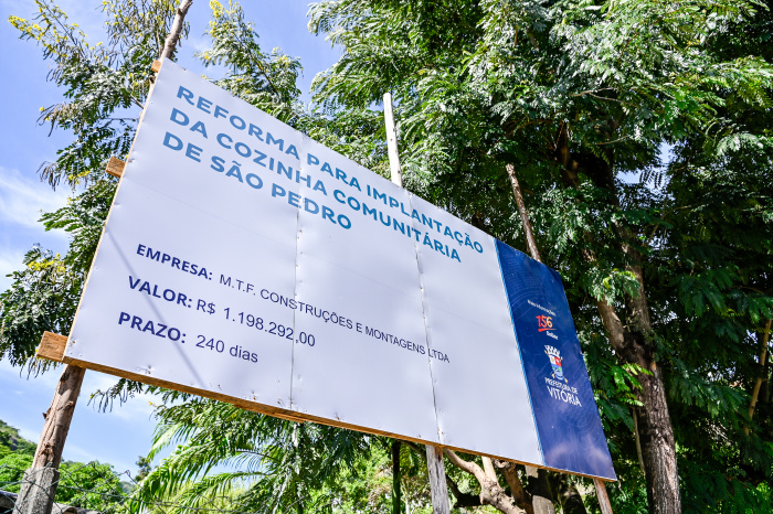 Ordem de Serviço para reforma e implantação da Cozinha Comunitária de São Pedro, chamada “Casa Azul
