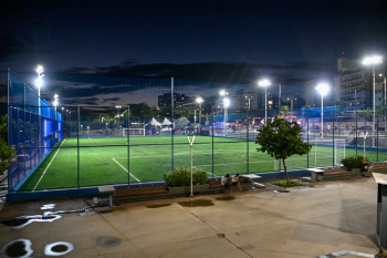 Entrega da reforma do campo de futebol do Atlântica Parque
