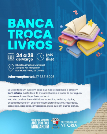 Público encontrará uma grande variedade de livros para troca, incluindo clássicos da literatura.