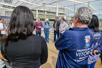 Visita as Obras de Cobertura de duas quadras do Tancredão
