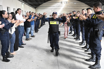 Homenagem ao servidor João Luiz que se aposentou na Guarda Municipal após 25 anos de trabalho
