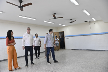 Visita às obras da Emef Ronaldo Soares