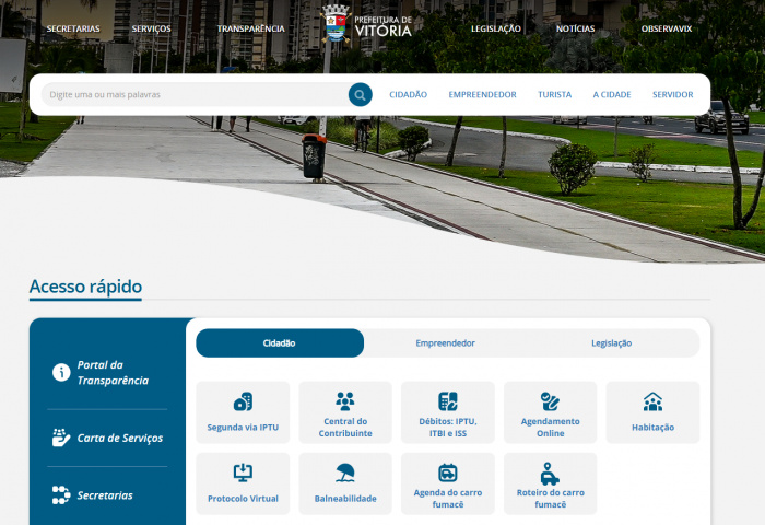 Novo portal da PMV