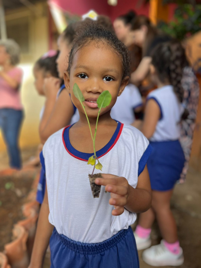 Horta escolar no CMEI Ocarlina Nunes Andrade