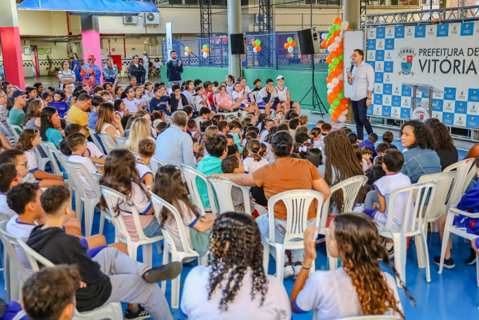 Inauguração da Reforma das Quadras de Esportes da EMEF Ebér Louzada Zipinotti