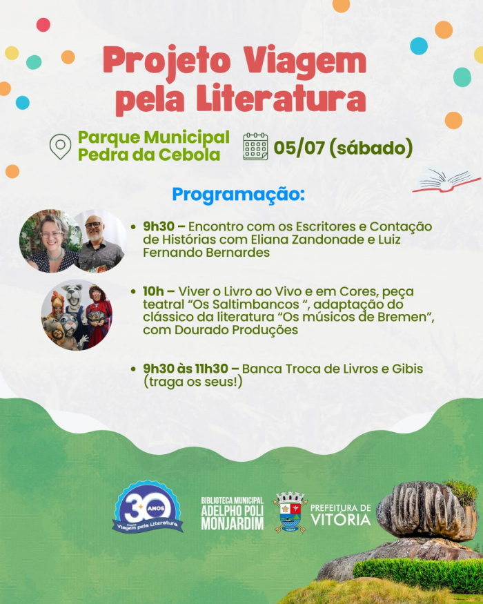 Viagem pela literatura na Pedra da Cebola