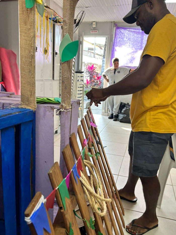 Preparativos para o Arraiá do Centro Pop
