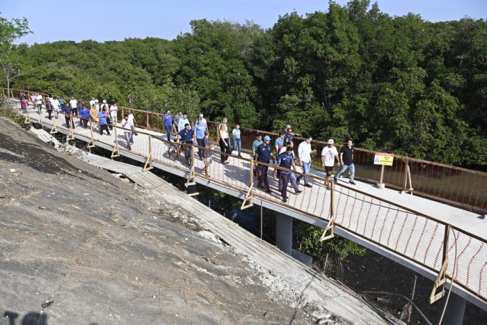 Visita às obras da nova Orla de Resistência.