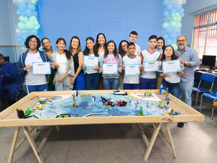 Culminância do projeto LEGO na EMEF Eliane Rodrigues, em Santo André