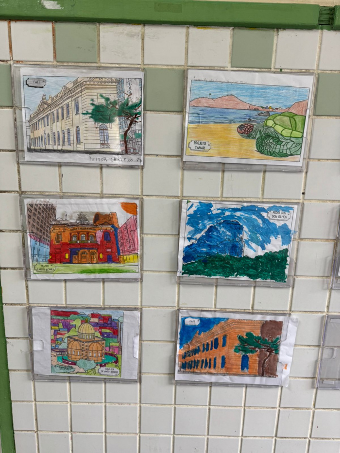 Cenas de Vitória": Estudantes da EMEF UFES colorindo a cidade