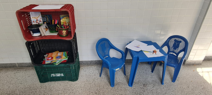 Espaço para acolhimento de crianças no PA de São Pedro.