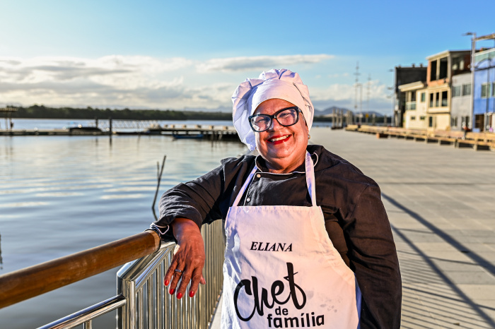 Dona Eliana chefe do Restaurante Beco do Siri