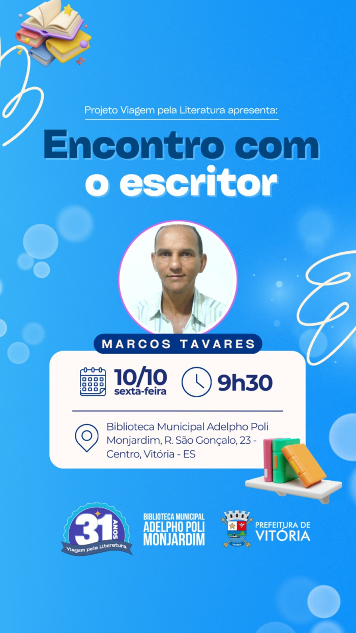 Encontro gratuito é destinado a maiores de 12 anos de idade.