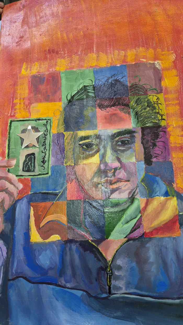 Obra Olhar entre cores, da artista Maria Gabriele Cecile Santana.