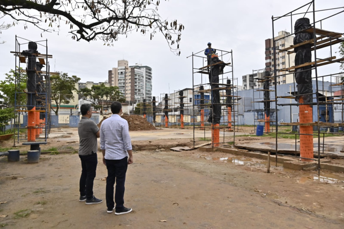 Visita às obras da Emef Aristóbulo Barbosa Leão