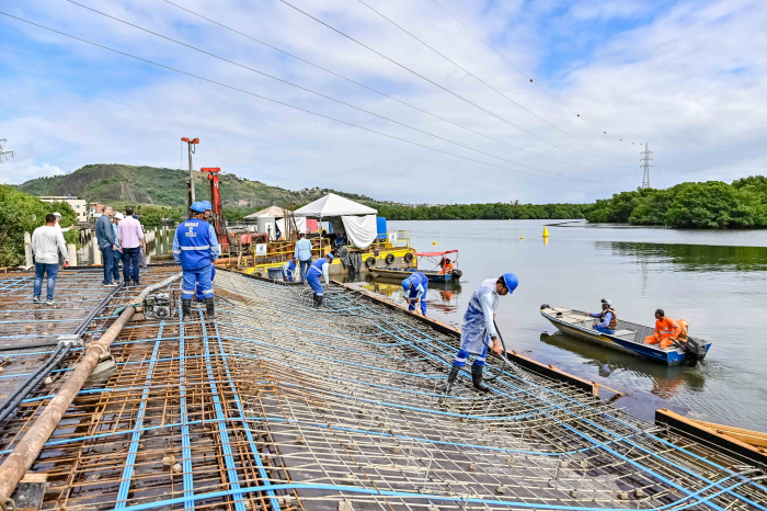 Visita nas Obras da Orla de Andorinhas Primeira Concretagem