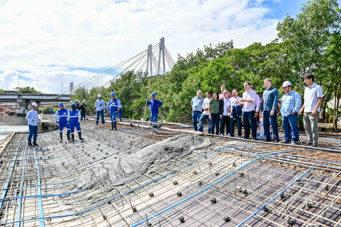 Visita nas Obras da Orla de Andorinhas Primeira Concretagem
