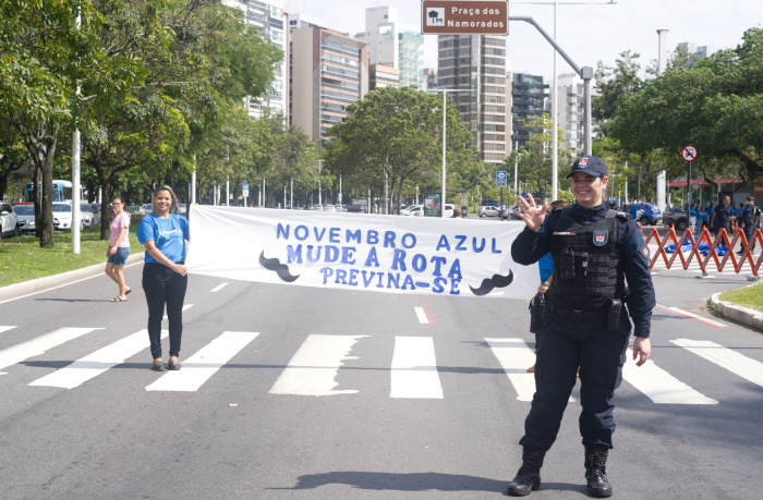 Ação da Guarda Municipal e Secretaria de Saúde sobre o Novembro Azul