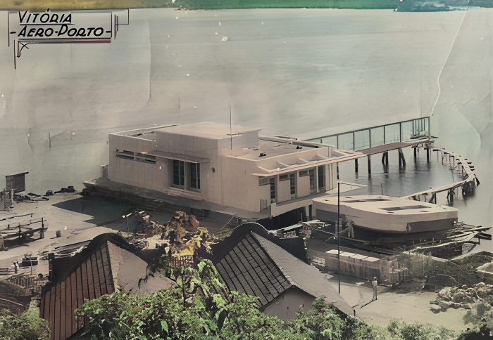 Cais do Hidroavião. Fotografia colorizada por Vadilson Malaquias