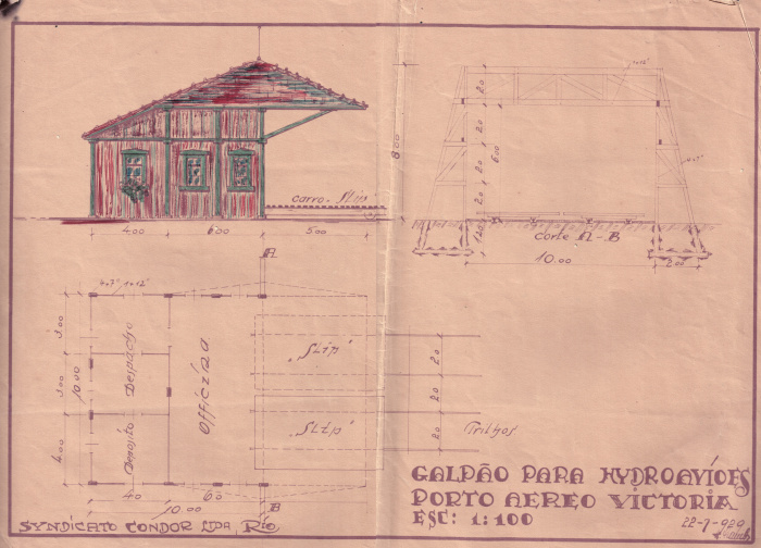 Planta Galpão para Hydroavioes - SyndicatoCondos Rio
