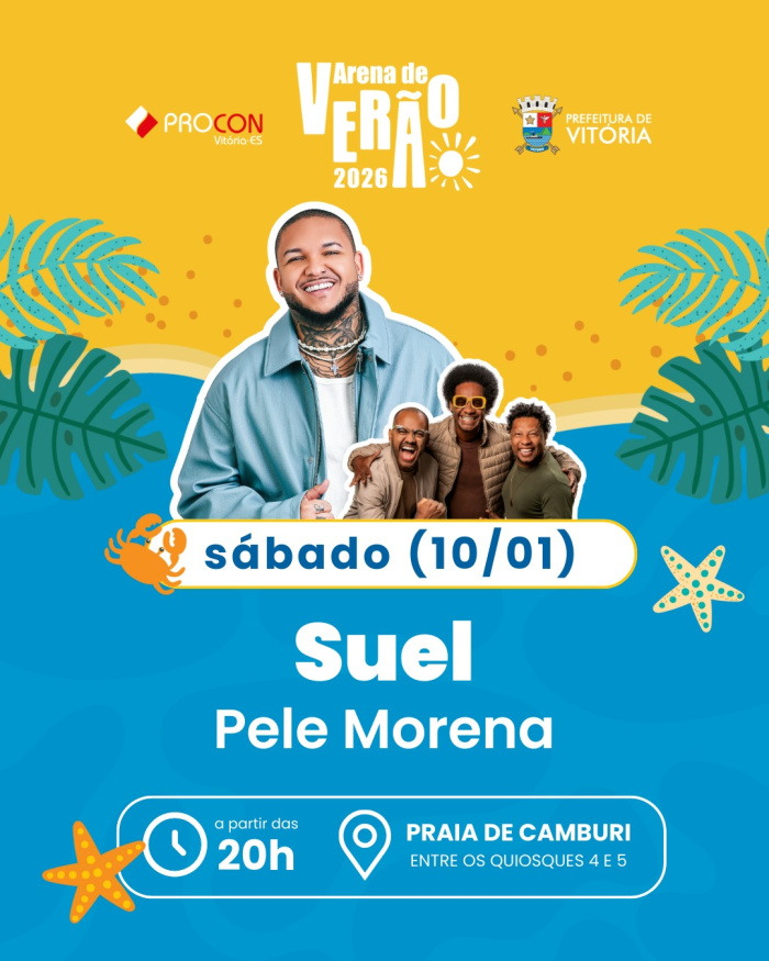 Evento é gratuito e classificação indicativa é livre.